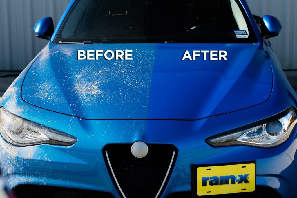 How to clean a car without using water? RainX