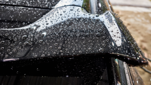 water droplets beading out of the bodywork after applying ceramic technology